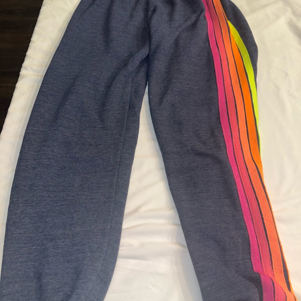 Aviator Nation Joggers with Vibrant Stripes